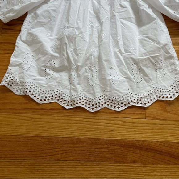 Ann Taylor Loft White Eyelet Off The Shoulder Blouse - Picture 6 of 12